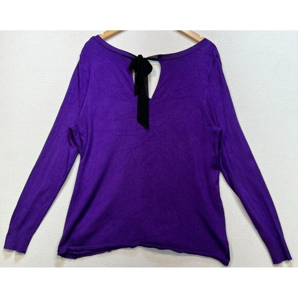 Lane Bryant Women's Rayon Pullover Sweater Stretch Size 14/16 Purple Long Sleeve - Picture 2 of 11